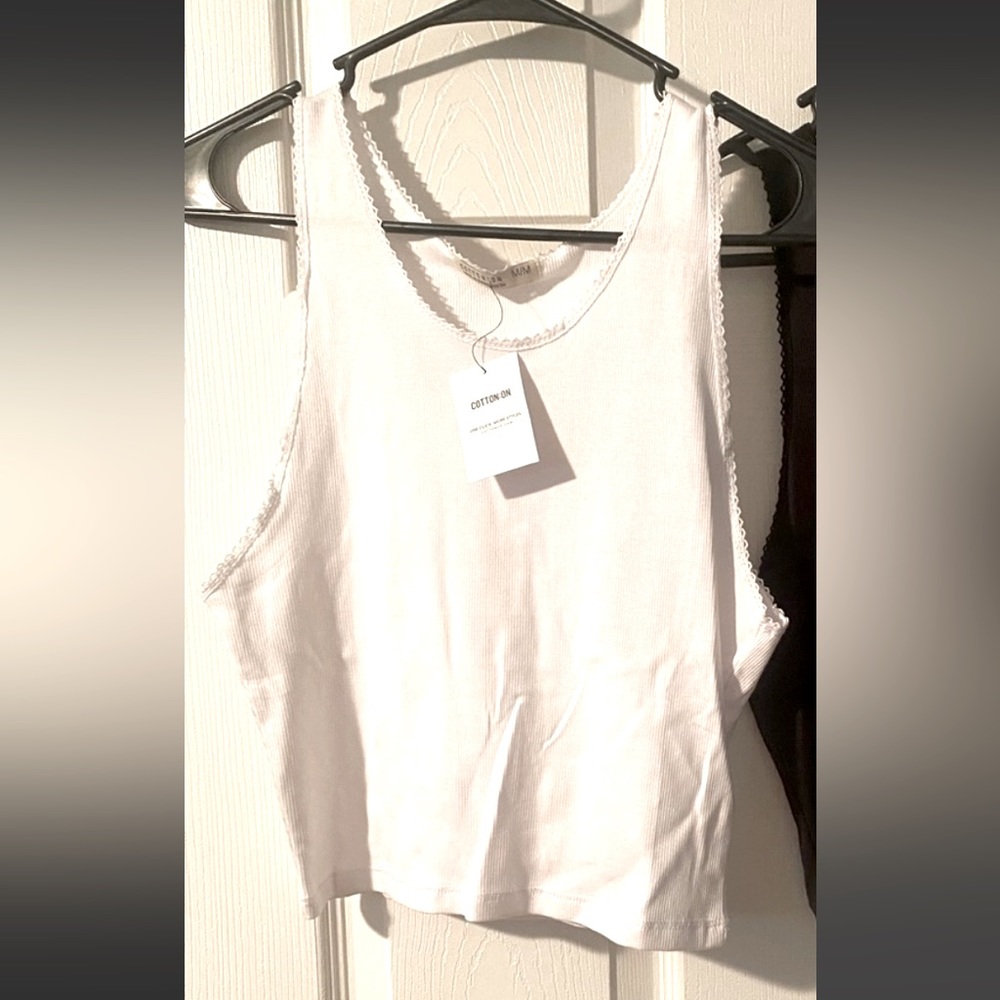 Cotton On The Sweetheart Tank White NWT